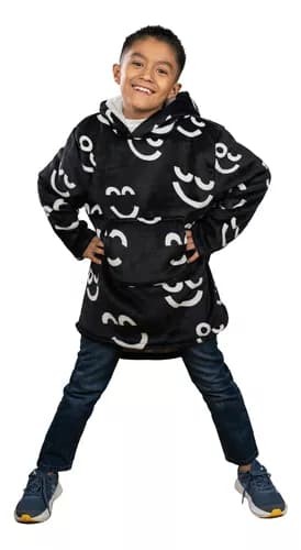 Coomfi - Maxi Hoodie, Sudadera Para Dormir Unitalla Infantil Negro image number null