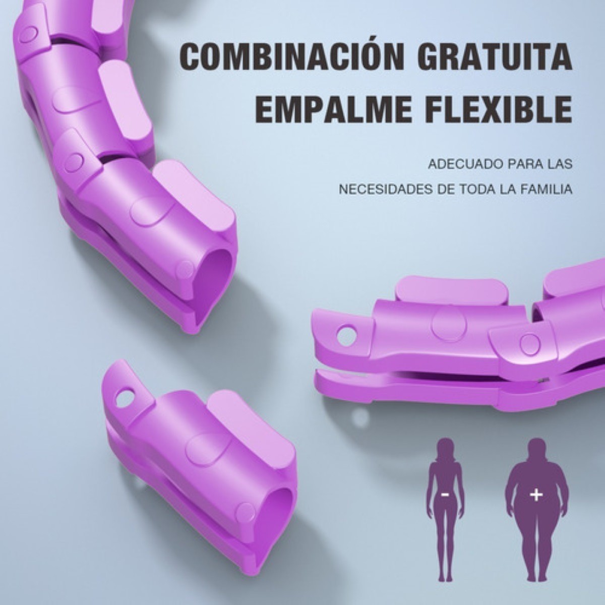 Aro Hula Hoop Entrenador Abdominal de Cintura Violeta image number null