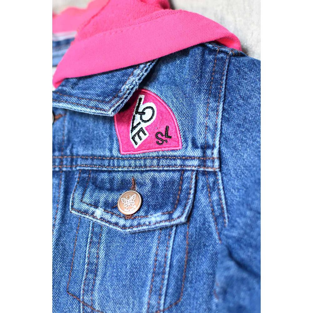 Chamarra denim con capucha desmontable /Kids 31701 (Azul dark) image number null