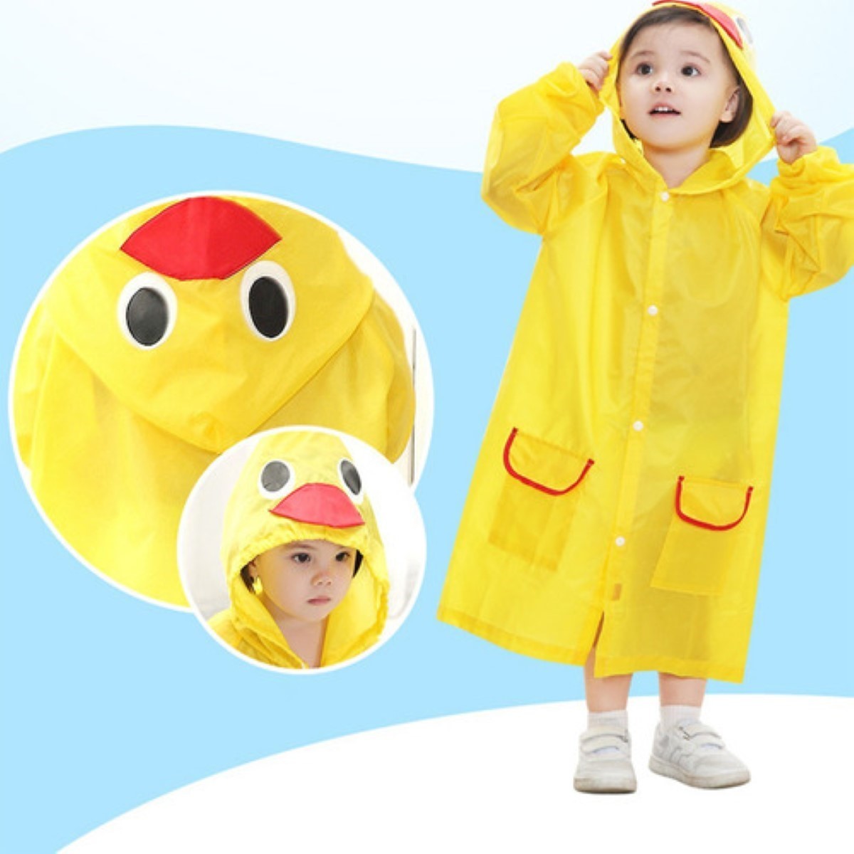 Poncho Impermeable Capa Lluvia Ni&ntilde;o Colegio Kinder Escuela ROSA image number null