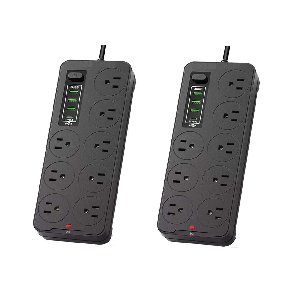 2 Piezas Multicontactos Usb 2500w Cable De Cobre De 2 Metros image number null