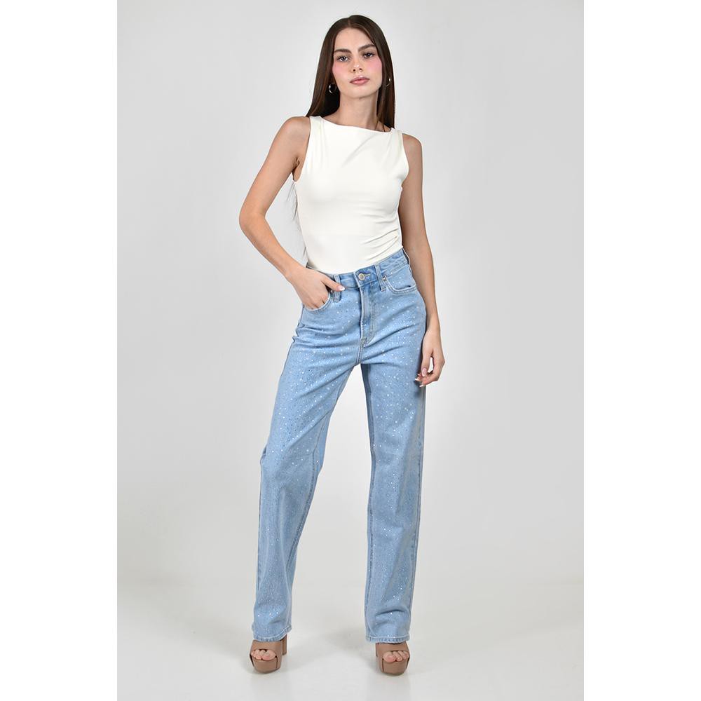 Jeans con pedreria Juvenil, 6847 (Azul claro) image number null