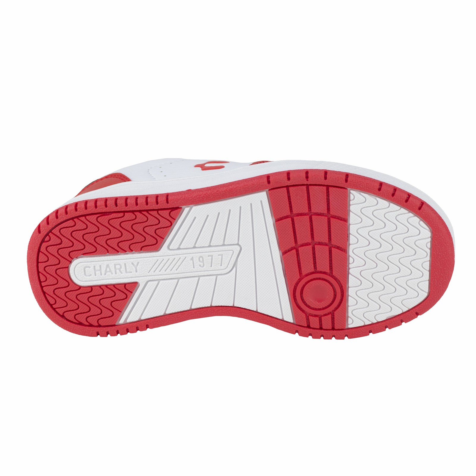 Tenis Blanco Choclo Para Ni&ntilde;o Charly Kids 1098661 Negro Rojo Casual Moderno image number null