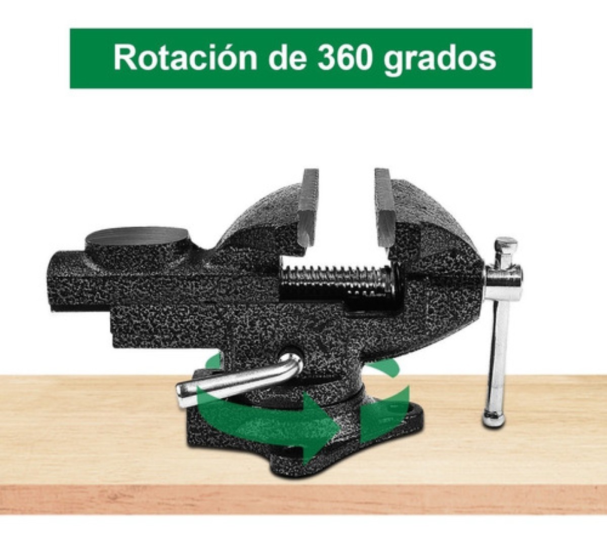 Tornillo De Banco Ligero De Ajuste R&aacute;pido 360&deg; Negro image number null