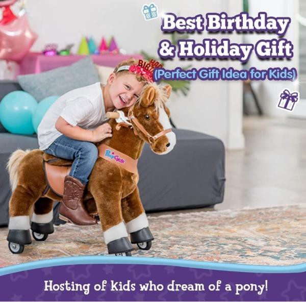 Pony para ni&ntilde;os no el&eacute;ctrico mec&aacute;nico movimiento real image number null