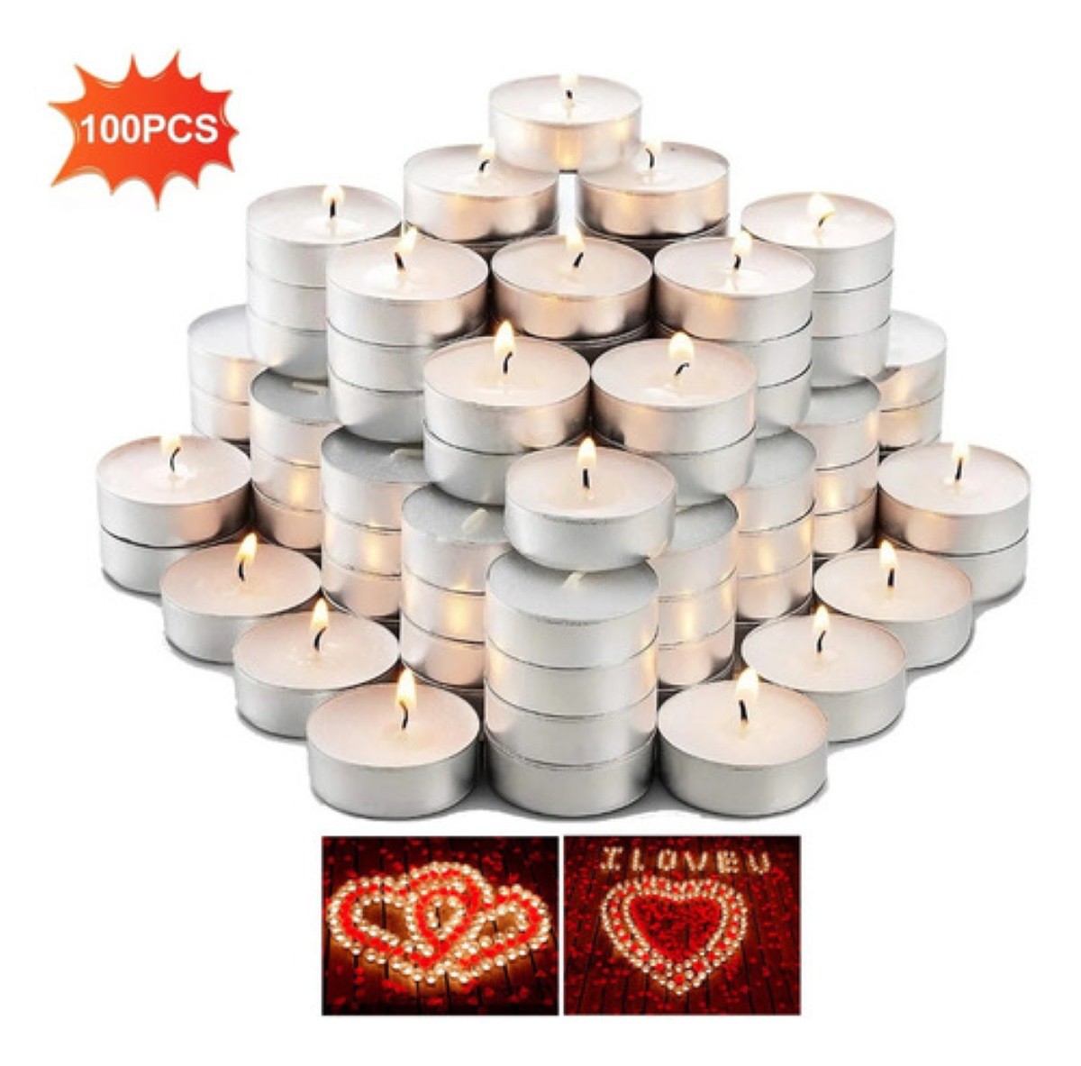 Velas Decorativas Sin Aroma De Alta Calidad 100 Pzs image number null