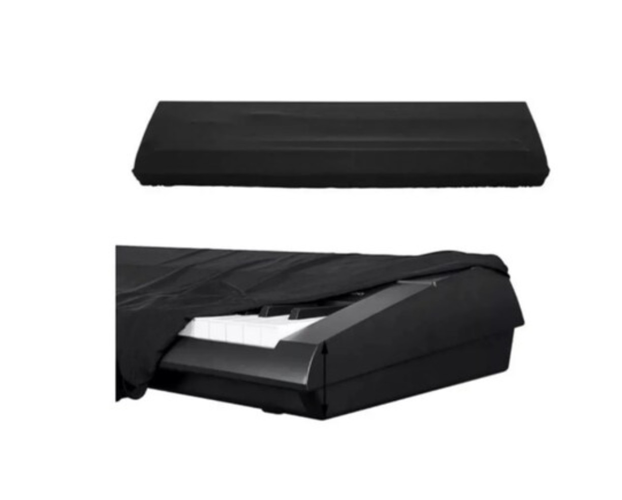 Cubierta El&aacute;stica y Impermeable para Piano Electr&oacute;nico Modelo Negro image number null