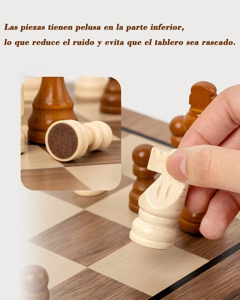 Tablero De Ajedrez De Madera Magnetismo image number null
