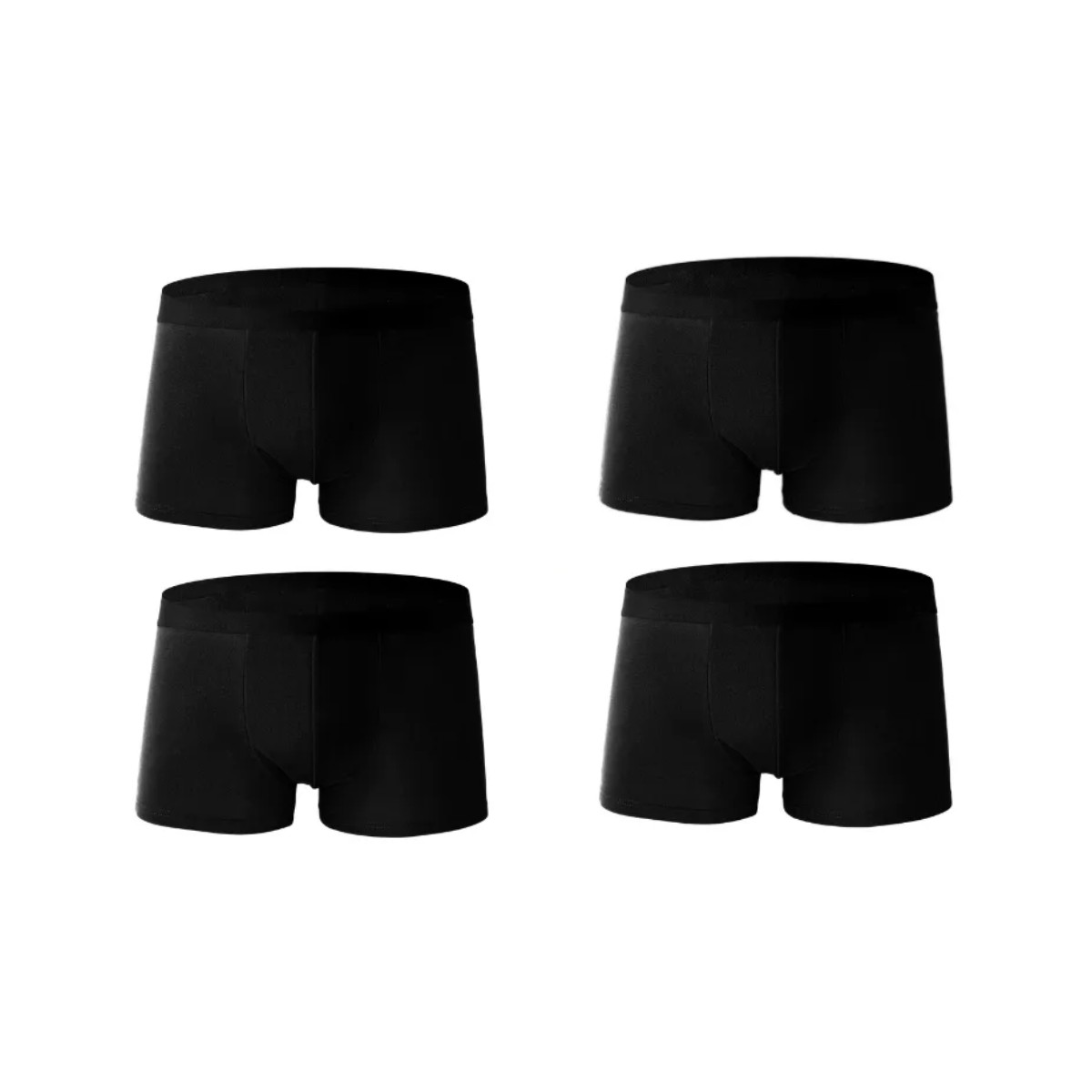 Boxer Hombre C&oacute;modos Transpirables Suaves 4 Piezas Color Negro Talla G image number null