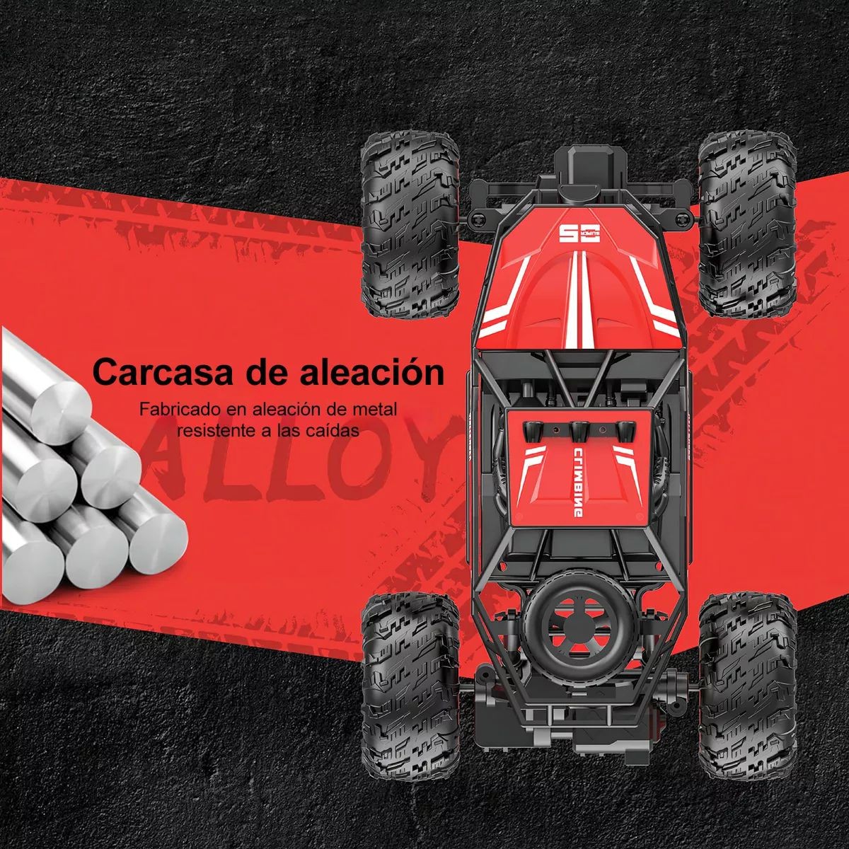 Carros Control Remoto Escalada Juguetes Para Ni&ntilde;os + 2 Pilas color NEGRO. image number null