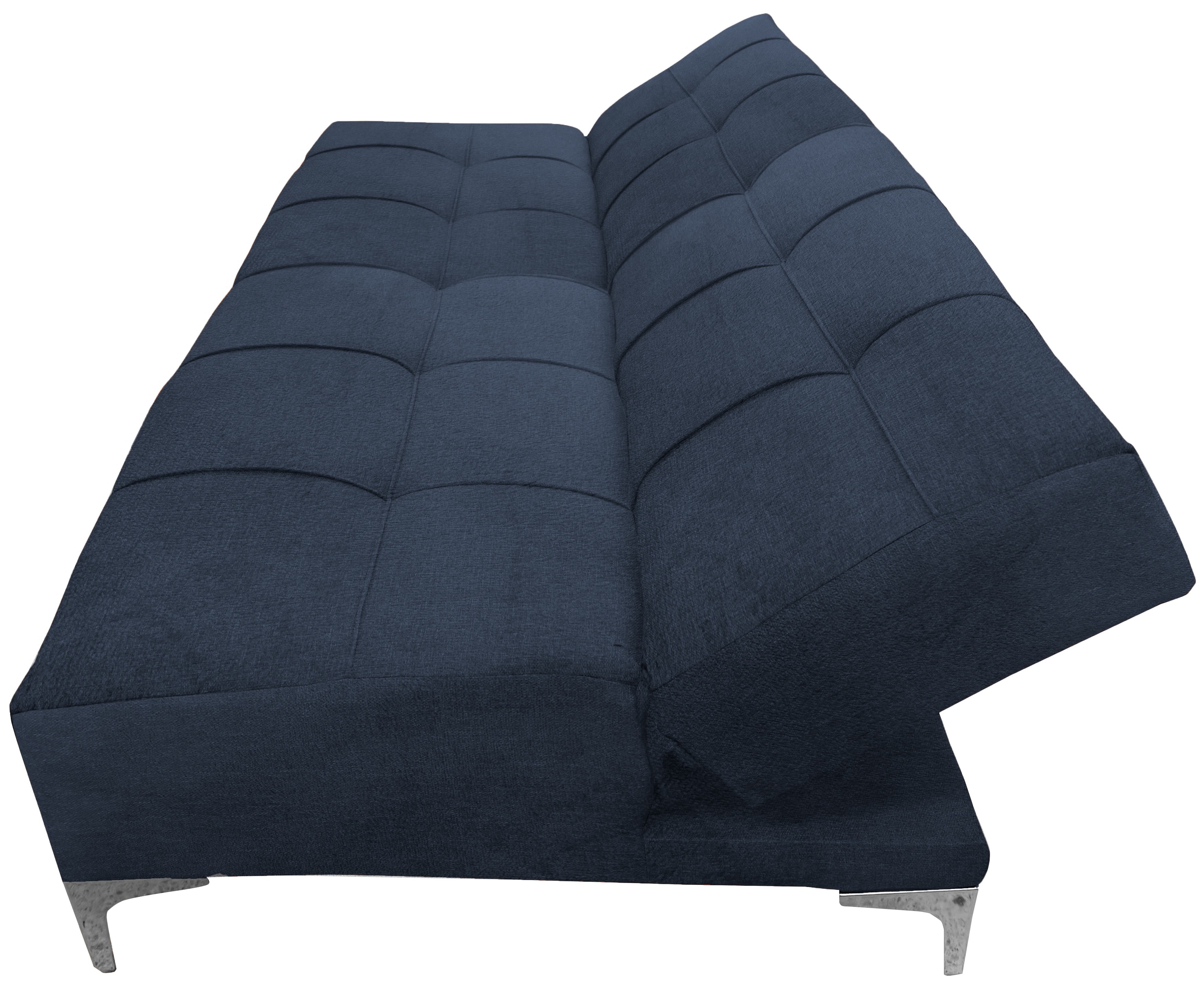 Sofa Cama Reclinable El Bazar Store New York Azul Terciopelo Marino Futon 3 posiciones Sala image number null