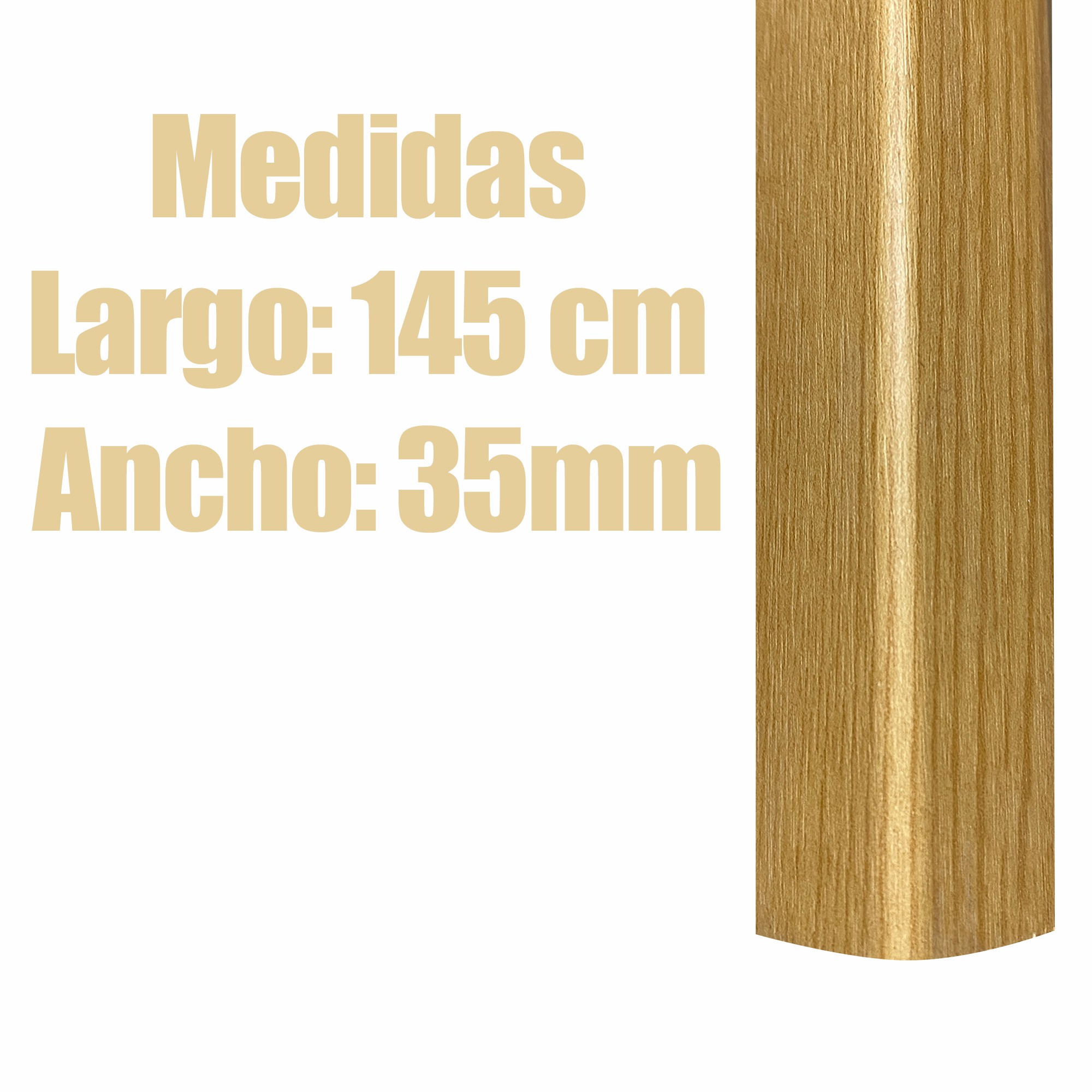Esquinero Lambrin Decorativo 3 Pcs 145 Cm Estilo Madera Wpc image number null