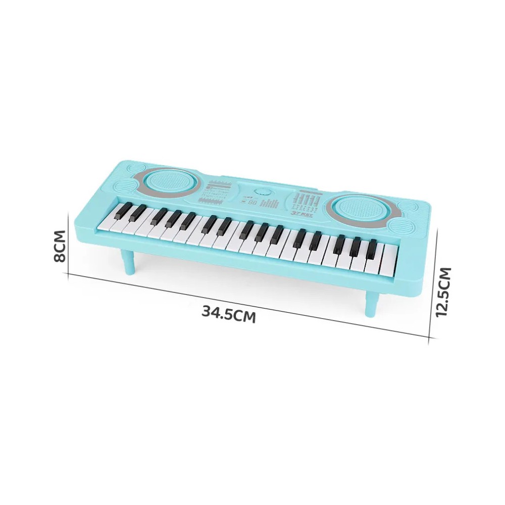 Piano Electr&oacute;nico Con Mini Teclado De 37 Teclas Azul image number null