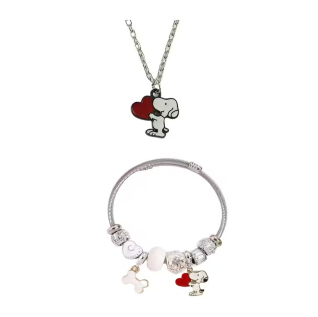 Set De Collar Y Pulsera Snoopy image number null