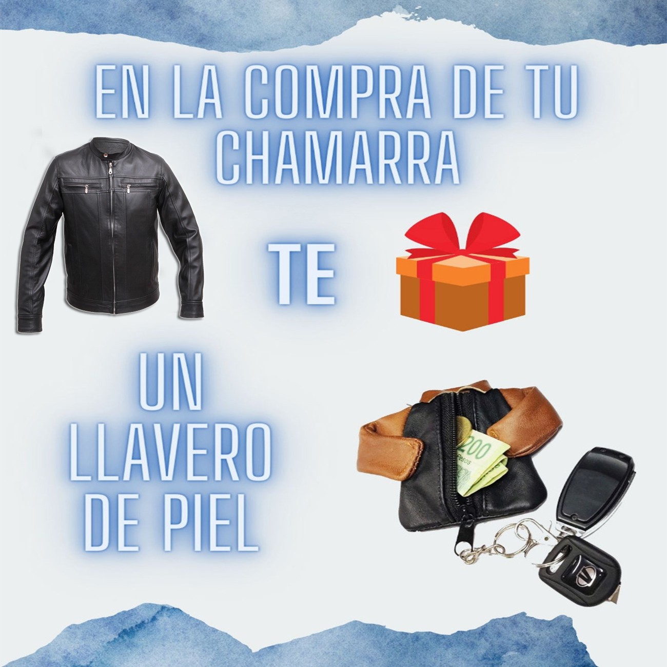 Chamarra de Piel Autentica Modelo Yago Caballero Incluye de Regalo Llavero de Piel. image number null