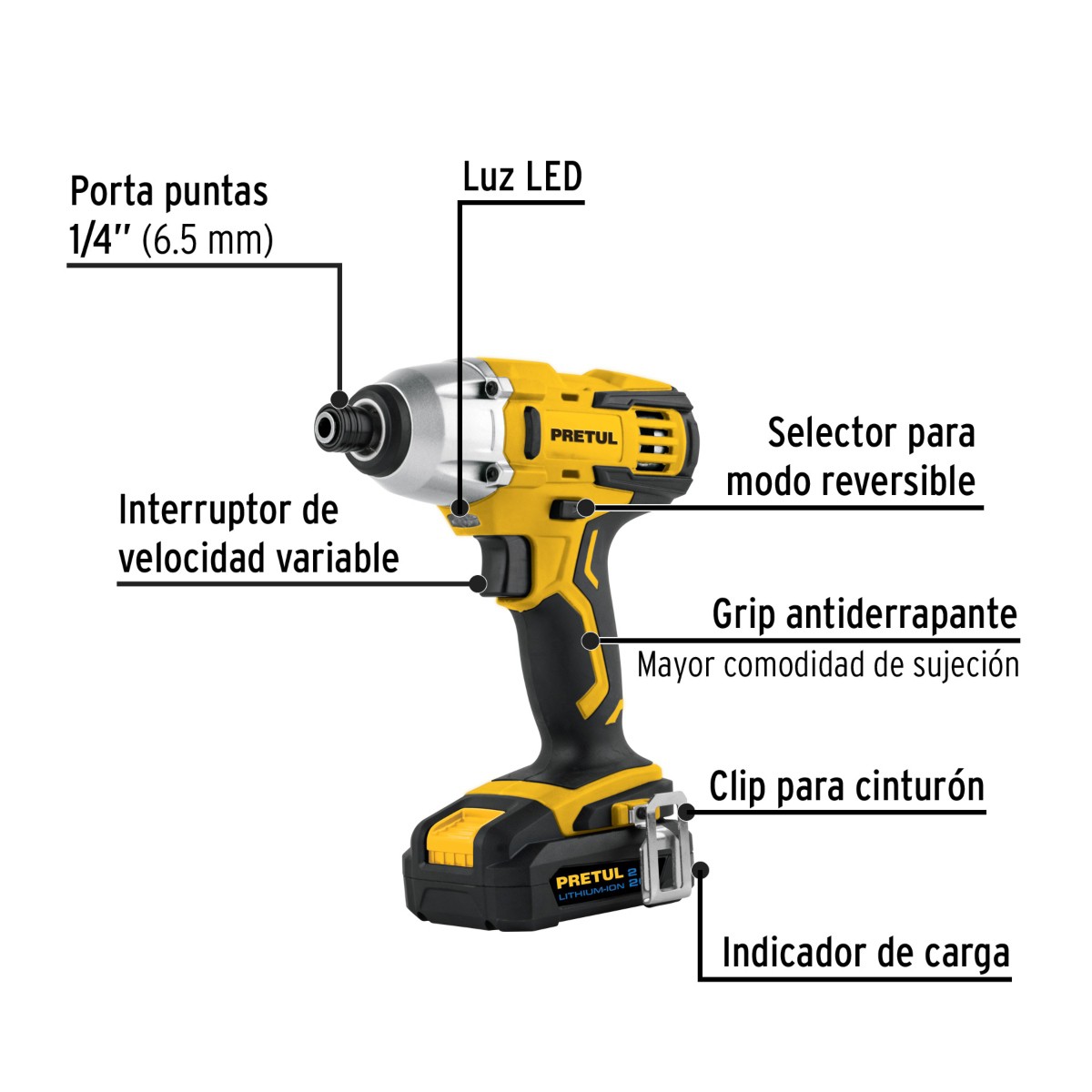 Combo Truper Rotomartillo + Destornillador Impacto Inal. 20V, Pretul ENDY10. image number null