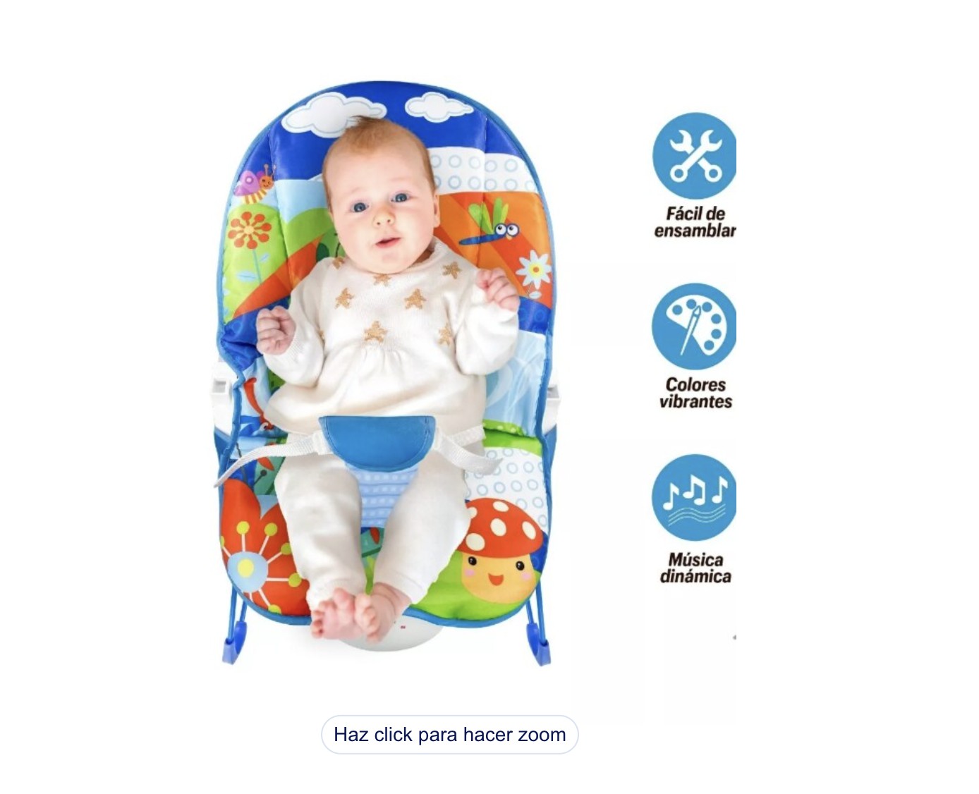 Silla Vibradora para Beb&eacute; Modelo Azul image number null