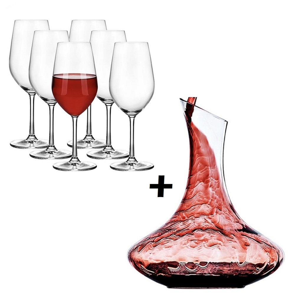 Kit Amante Del Vino Decantador Gout 1500ml + 6 Copas Brang image number null