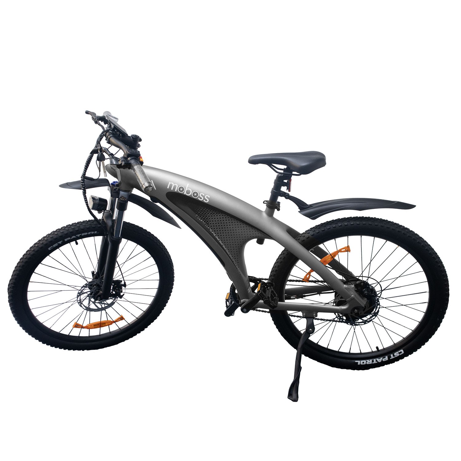 Bicicleta El&eacute;ctrica Monta&ntilde;a Moboss Ebike 48V 650W 27.5" 13 Ah Q5 Gris image number null