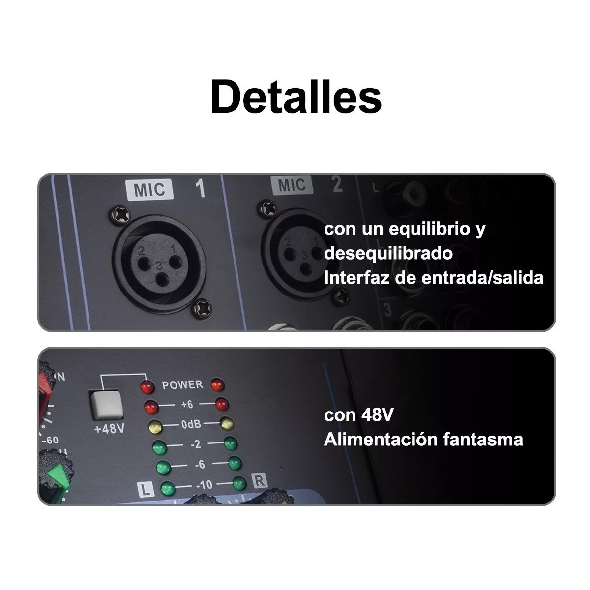 Mezcladora 4 Canales Pasiva Reproductor Bluetooth Usb image number null