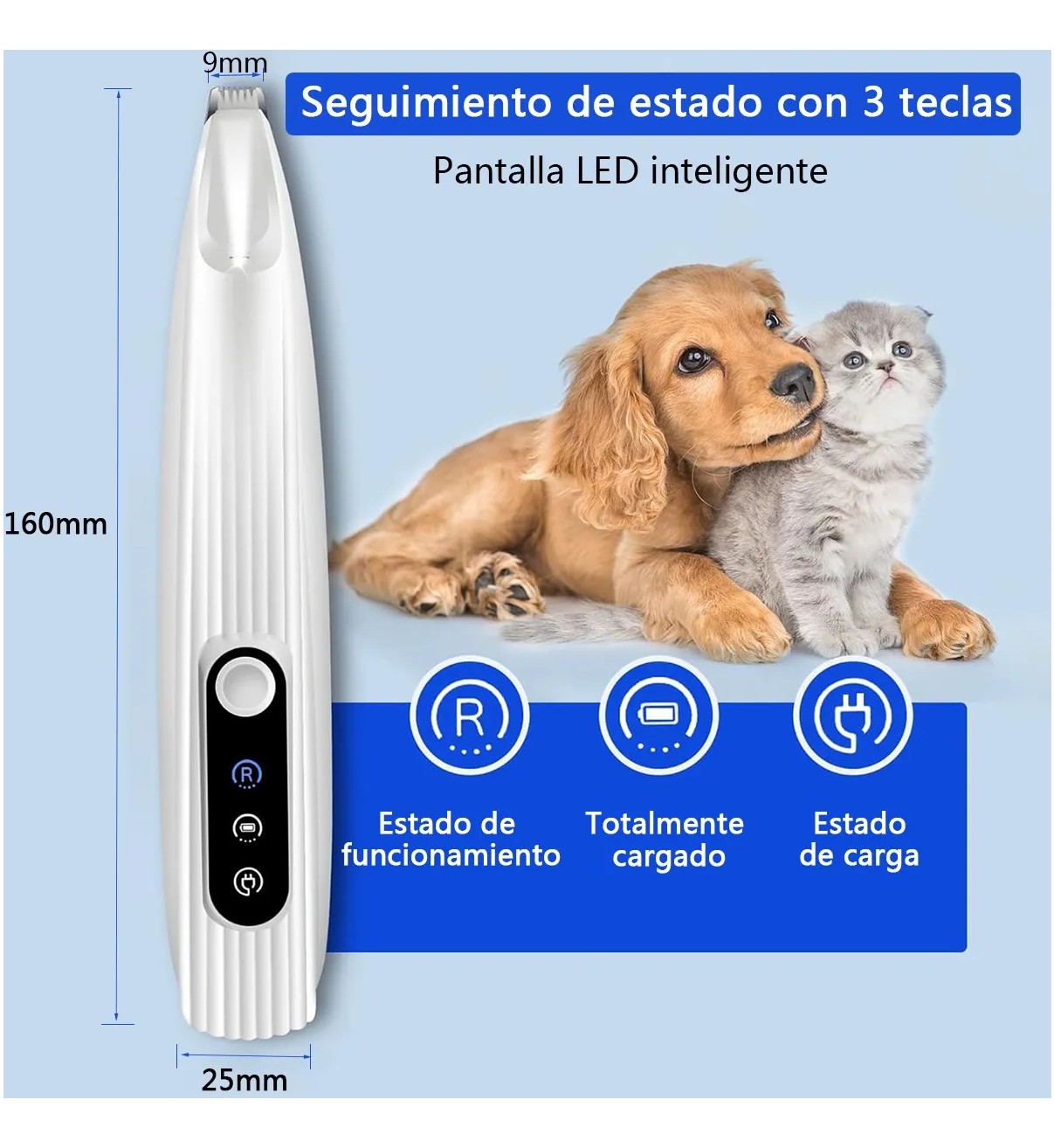 Maquina Rasuradora Perros Y Gatos M&aacute;quina De Cortar Pelo Malubero Rojo image number null