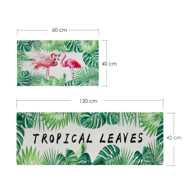 Ilios Innova | Tapete De Cocina 2 Piezas Impermeable Antideslizante Tropical image number null
