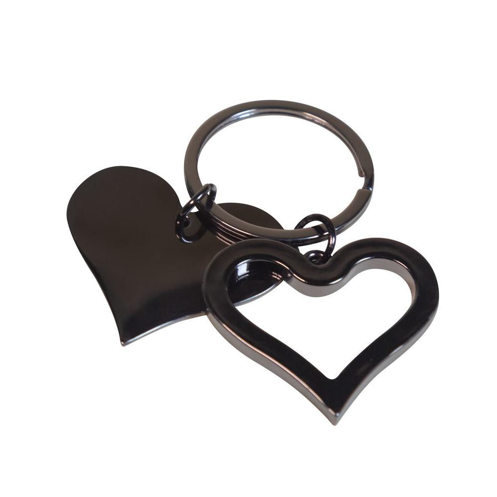 Paquete 85 piezas Llavero personalizado coraz&oacute;n met&aacute;lico con placa grabable image number null