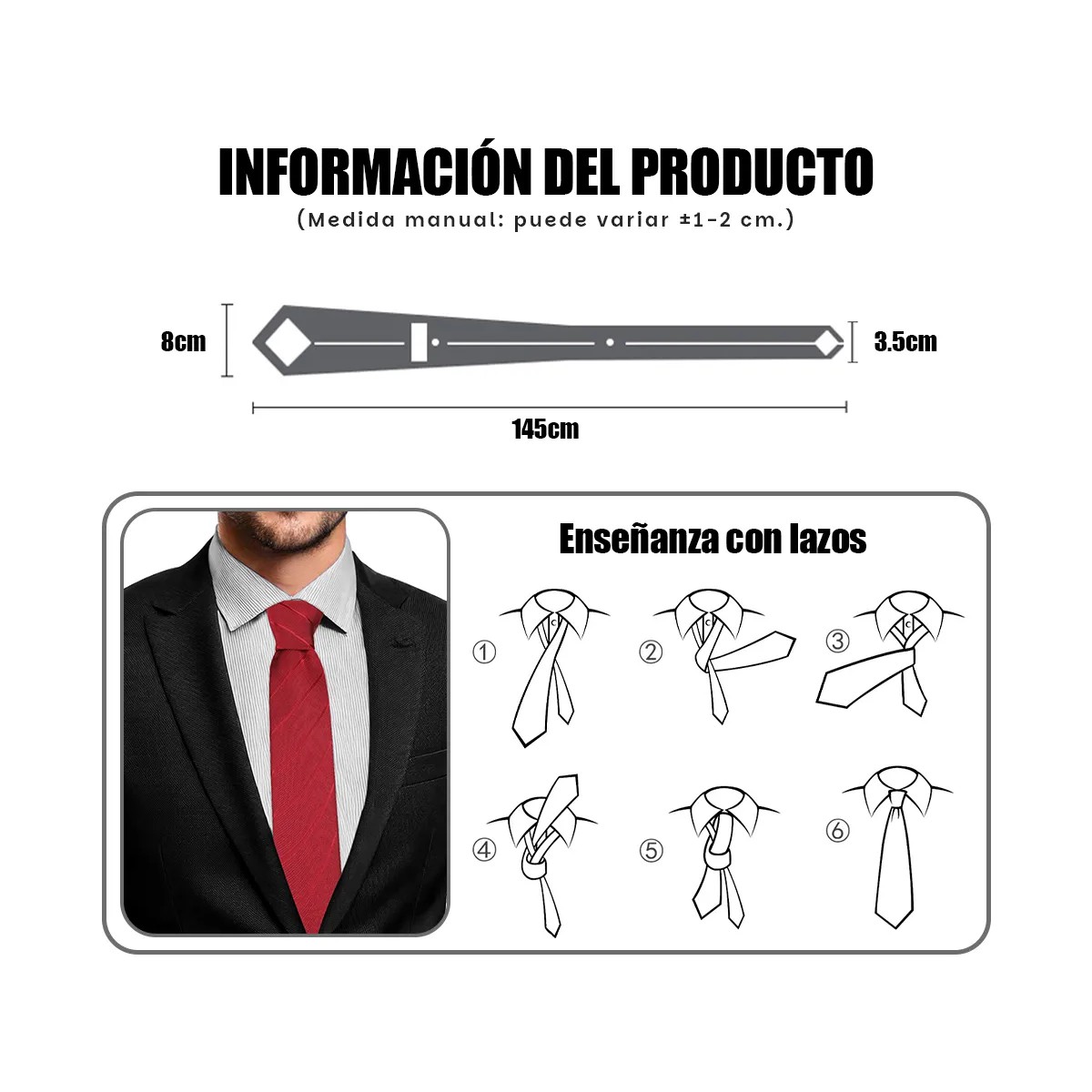 Set De Corbata Formal De 8 Cm Azul Bordo 2 image number null