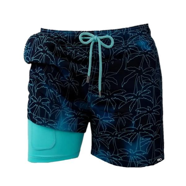 Traje De Ba&ntilde;o Para Hombre Playa Short Rapido Secado Mod A6 Talla XL image number null