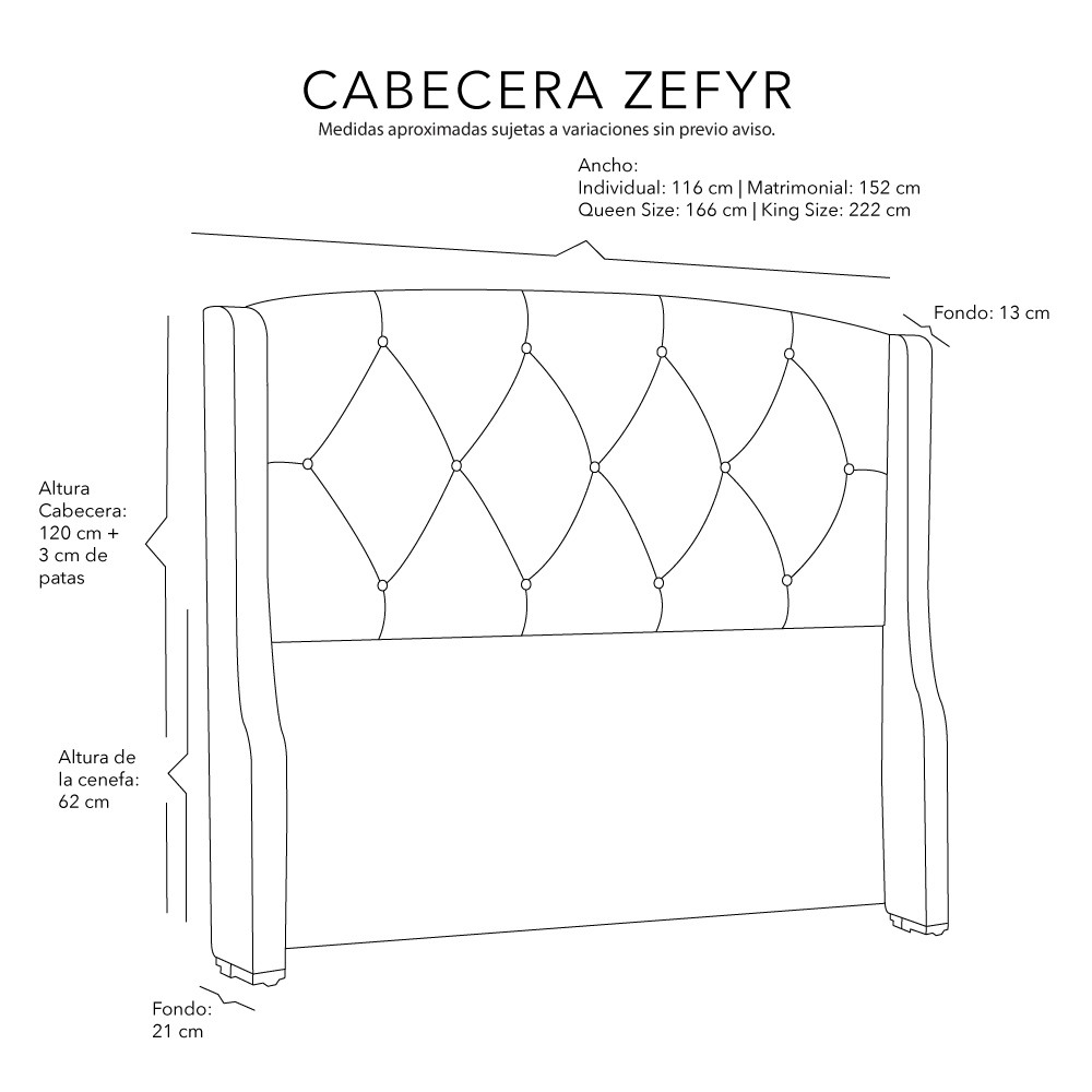 Cabecera Individual Dicasa Zefyr Duke Midnight image number null