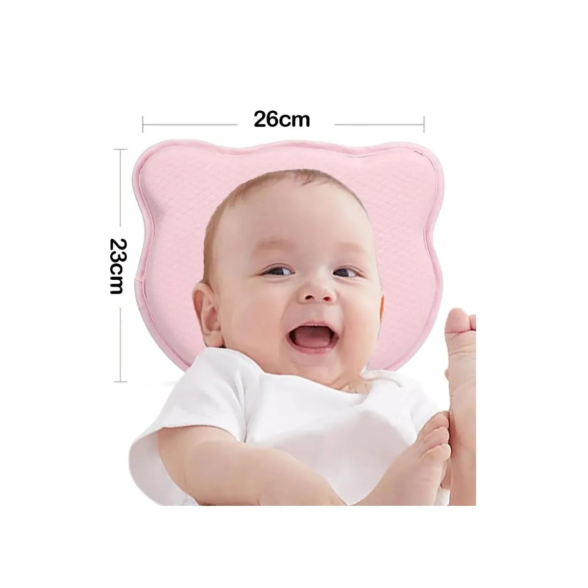 Almohada Para Bebe Memory Foam Cabeza Prevenir Plana (rosa + Azul) 2 Piezas image number null