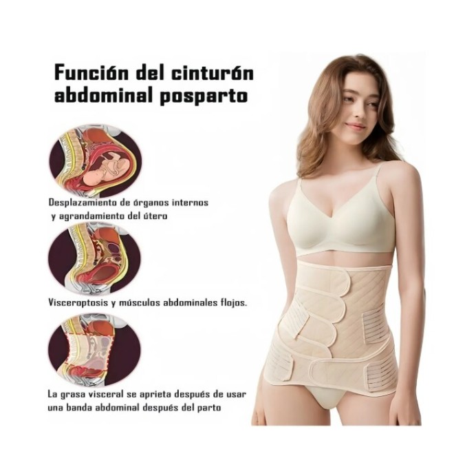 Faja Postparto 2 en 1 Modelo Rosa XL image number null