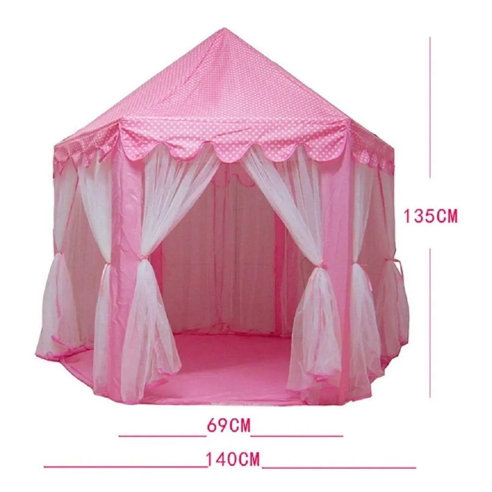 Castillo Carpa Casa Princesa Ni&ntilde;os Juego Tienda Port&aacute;til Pro. image number null
