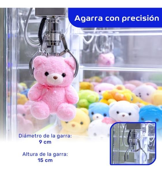 Maquina Garra Peluches Mini Doll Caza Luz Led Sonido Audiotek Amarillo image number null