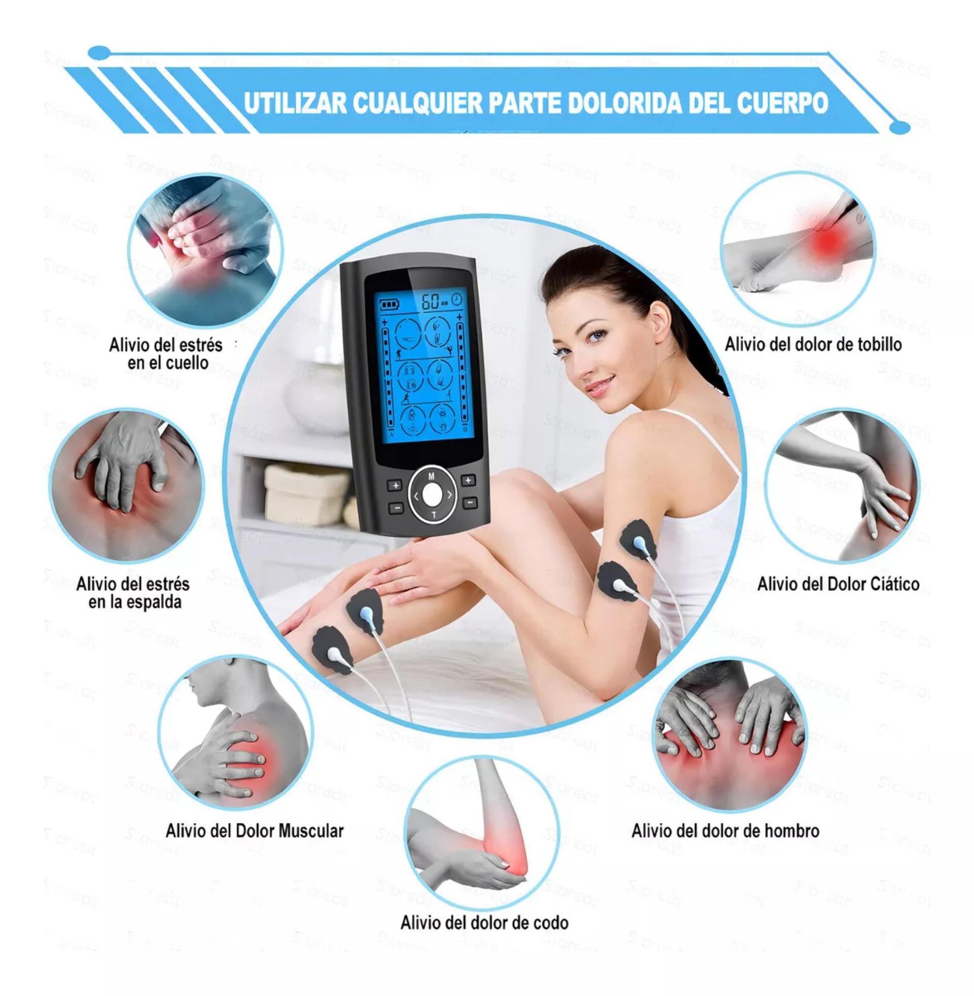 Electroestimulador De Pulso Tens Y Terapia De Meridianos image number null