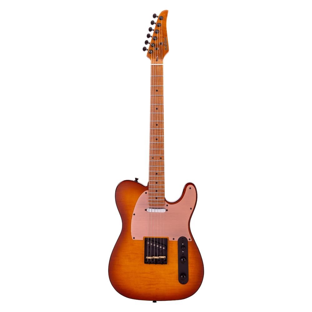 Guitarra El&eacute;ctrica Serie Unique Color Amarillo Atigrado con Case SKY - TY BABILON image number null