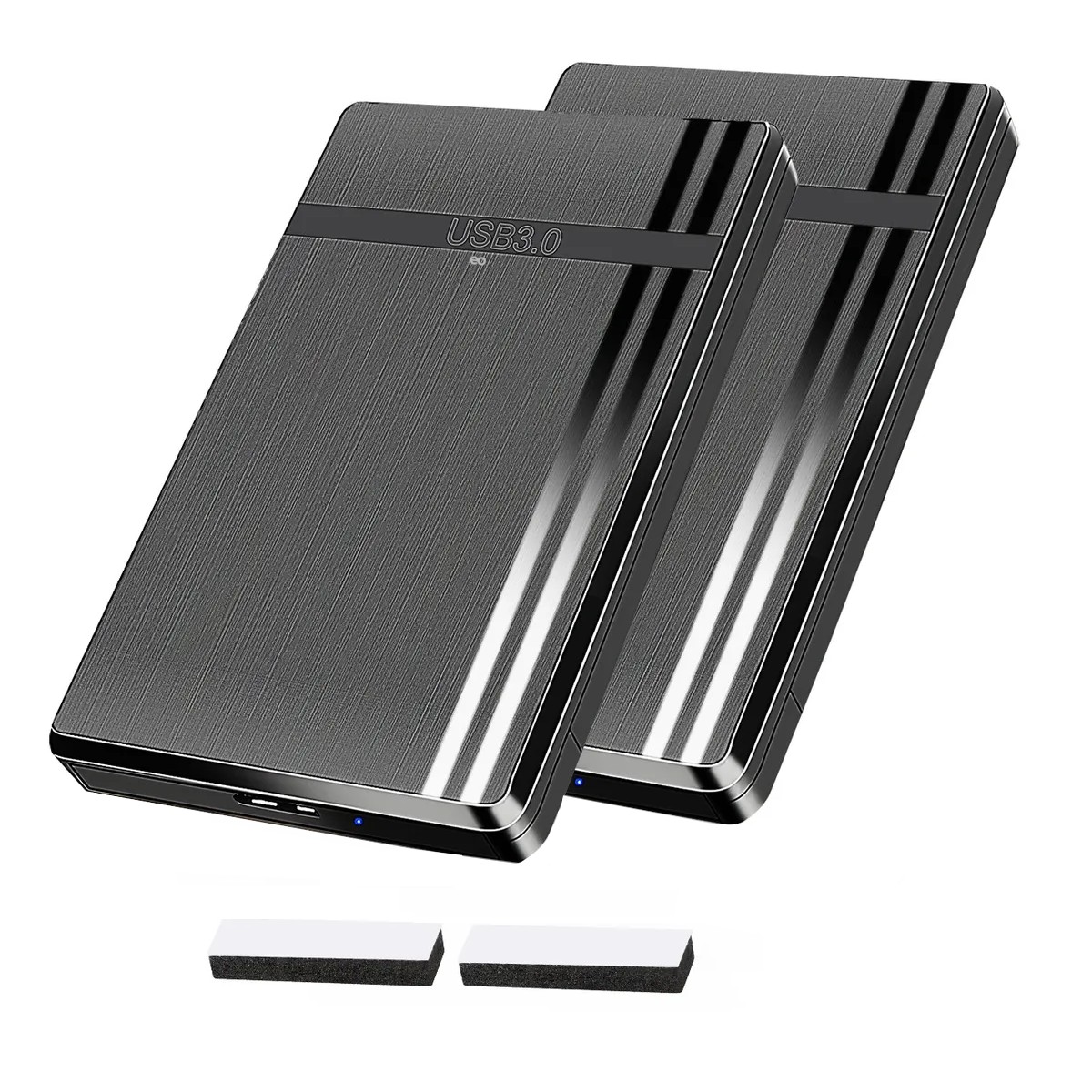 2pcs Carcasa Disco Duro Ssd Con Conexi&oacute;n Usb 3.0 Negro image number null