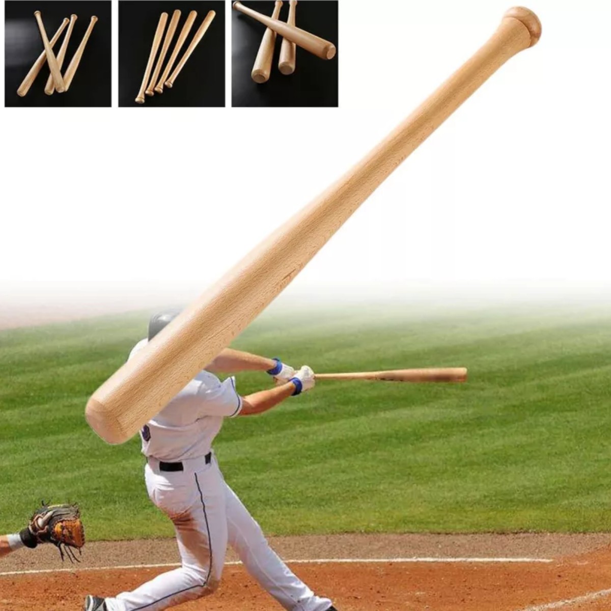 Bates B&eacute;isbol Profesional Bat Softbol Bat De Madera 32 In image number null