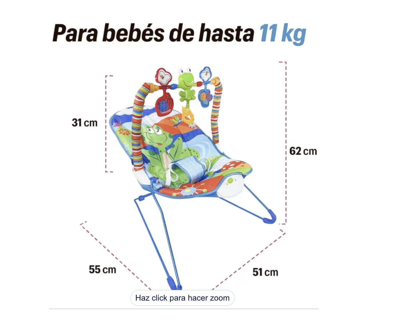 Silla Vibradora para Beb&eacute; Modelo Azul image number null