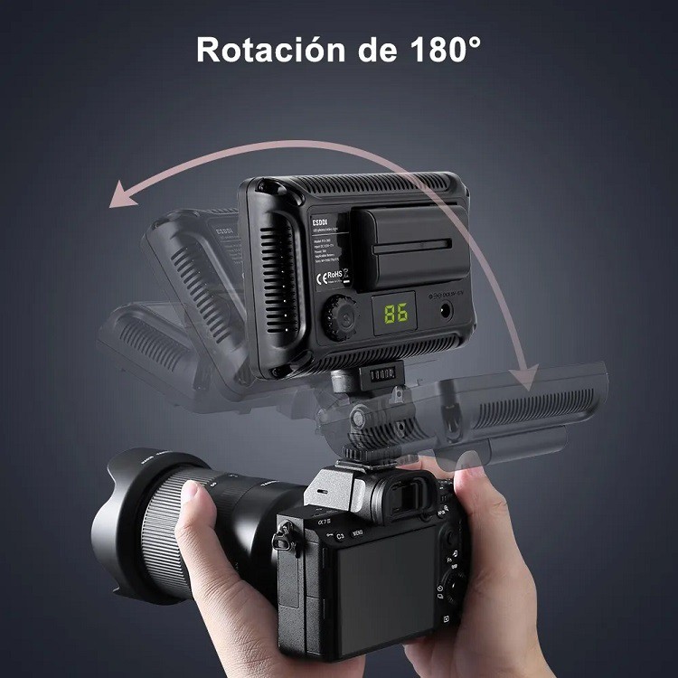 L&aacute;mpara De Luz 176 leds Camara De Video Regulable Con Bater&iacute;a image number null