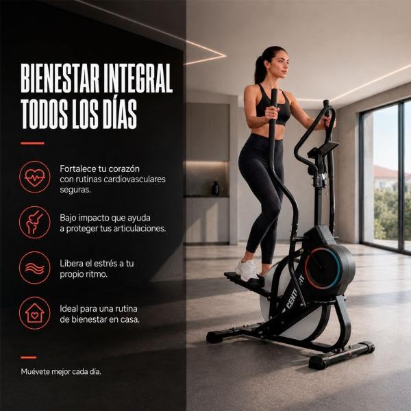 Eliptica Magnetica 3en1 Maquina Escaladora 200 Kg 8 Niveles Negro Centurfit image number null