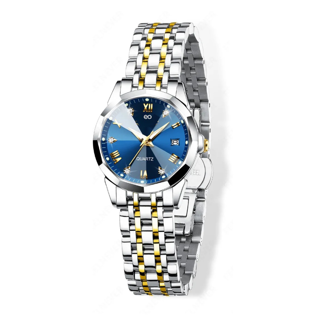 Reloj De Mujer Lige Con Collar Color Del Fondo:Gold/Blue image number null
