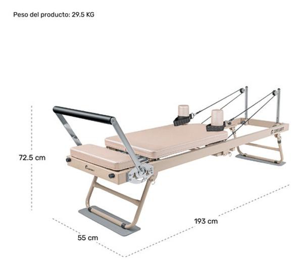 Cama Pilates Reformer Yoga Plegable Fitness 5 Resistencias Centurfit image number null