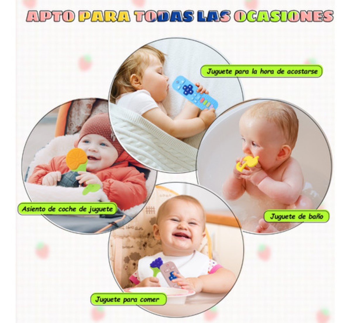 "Juguete Control Remoto Beb&eacute;s La Dentici&oacute;n Del Beb&eacute; 9 Piezas ". image number null