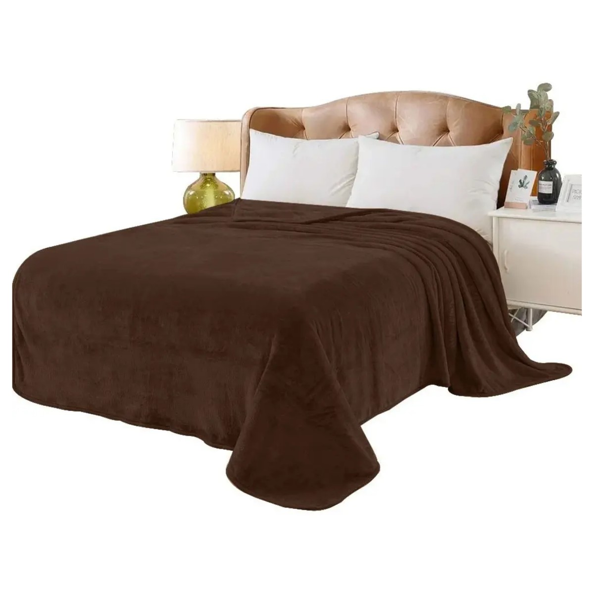 Cobertor Ligero Matrimonial Color:Chocolate Oscuro image number null