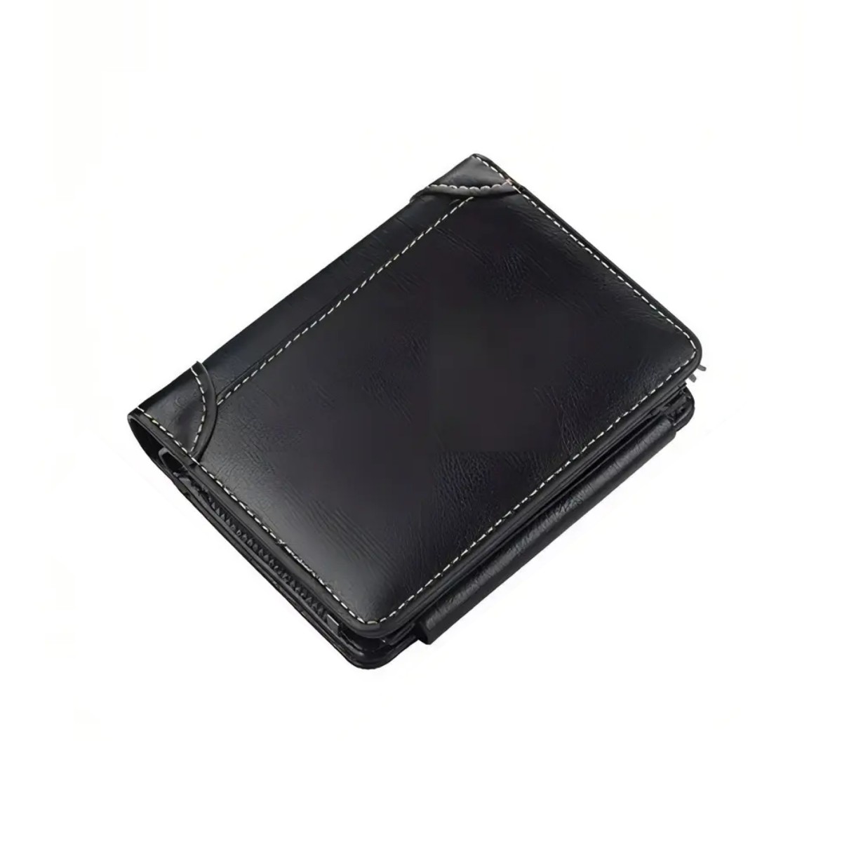 Cartera De Lujo Para Hombre En Piel De Alta Calidad Negro image number null