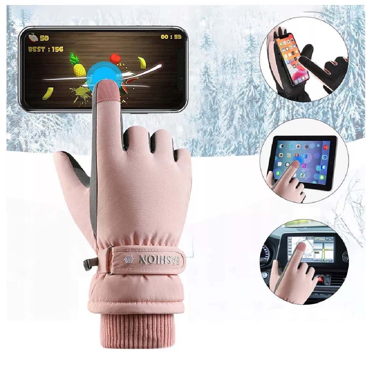 Guantes Gruesos Nieve Impermeables A Prueba Viento Ciclismo image number null