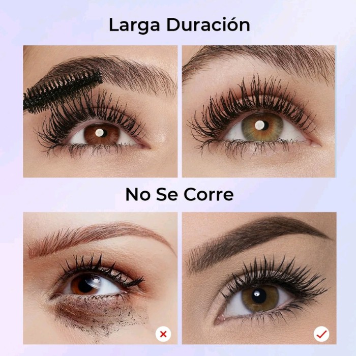 Combo 2 Pcs Polvo Compacto Mate + M&aacute;scara Voluminizadora Impermeable Waterproof Look Duradero Maquillaje Base, Rimel image number null