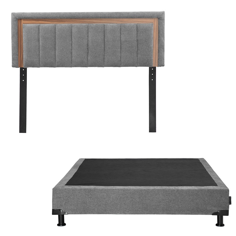 Cabecera Queen Size Dicasa Ventur Gris Oscuro+Box image number null