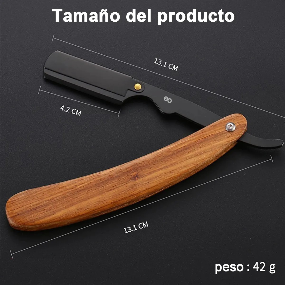 Kit De Barberia Porta Navaja Barbero De Madera y 30 Navajas image number null